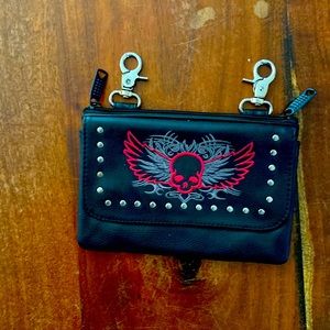 Leather bag for bikers